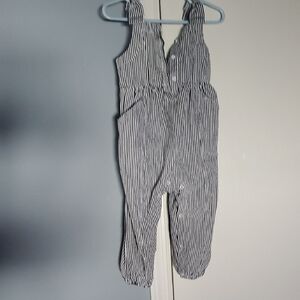 Habitual Black and White Jumpsuit Relaxed Fit Crinkled Texture